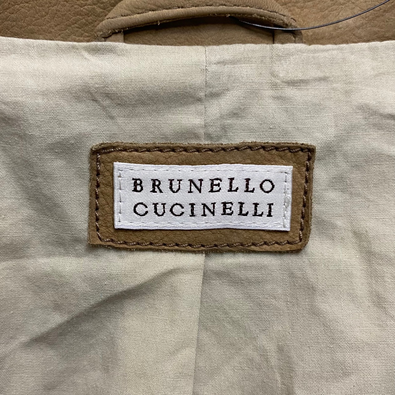 BRUNELLO CUCINELLI leather tailored jacket