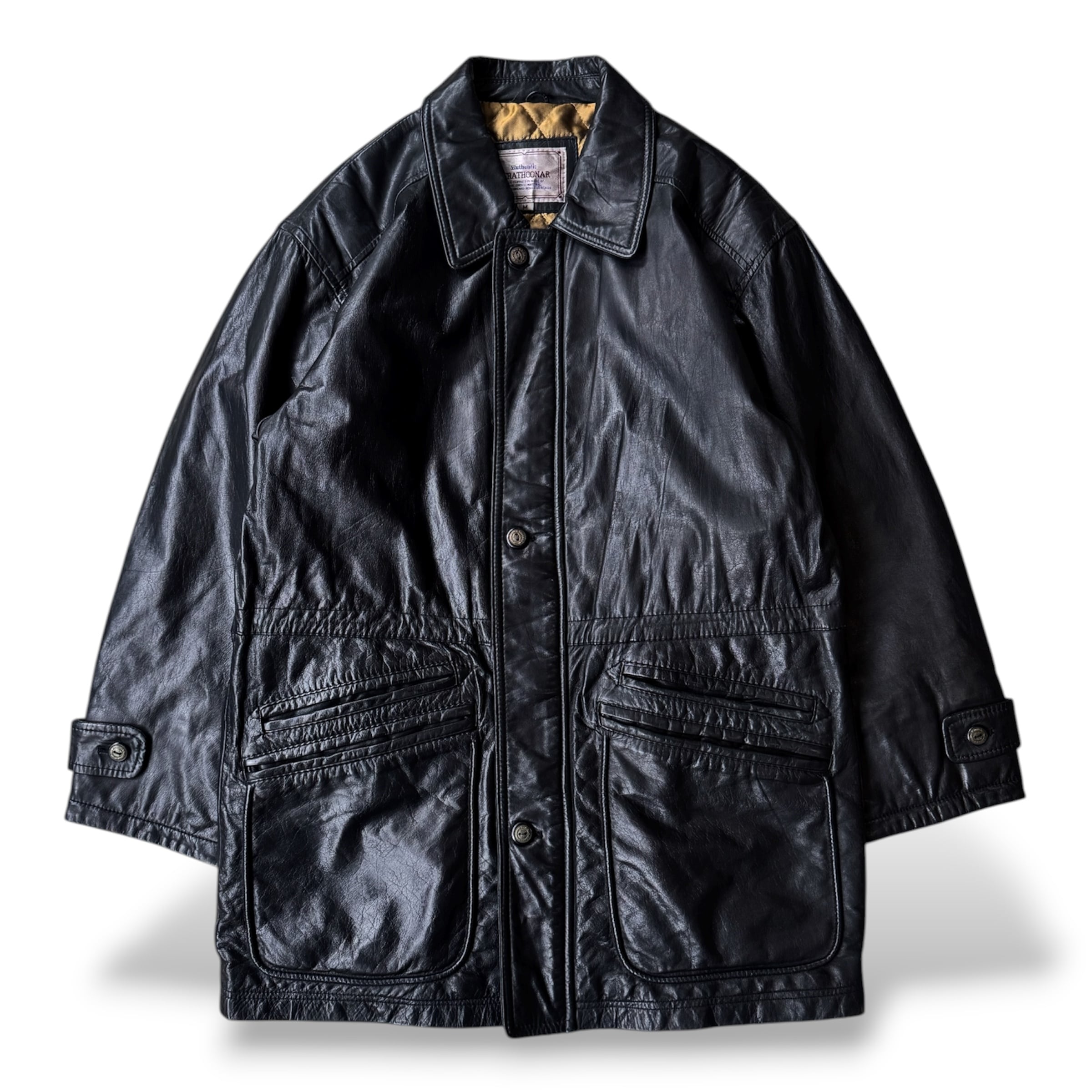 PAINT STUDDED CUSTOM LEATHER DOUBLE RIDERS JACKET / ペイント