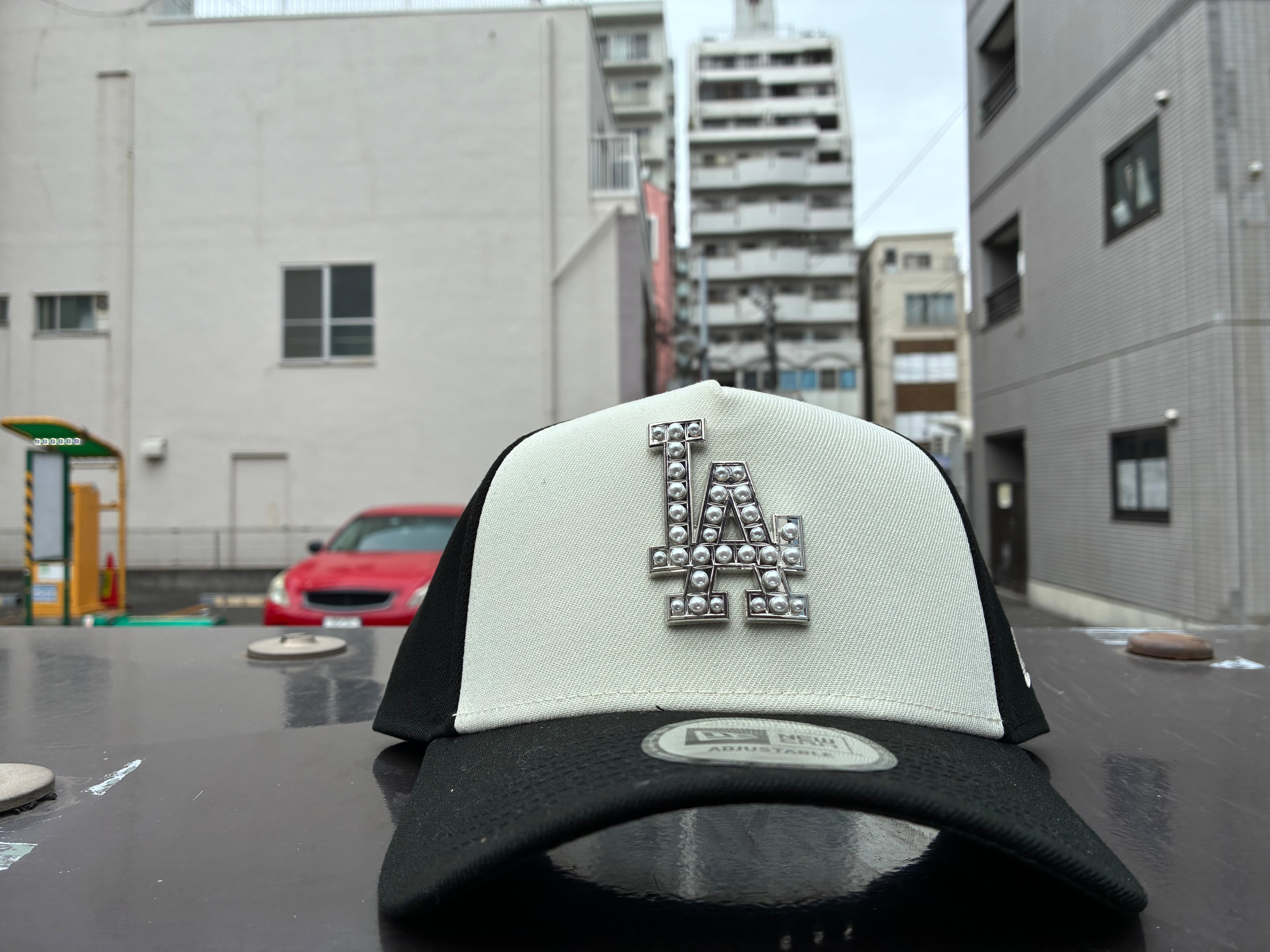 NEW ERA 9FORTY A-Frame MLB パール バッジ Pearl Badge ロサンゼルス