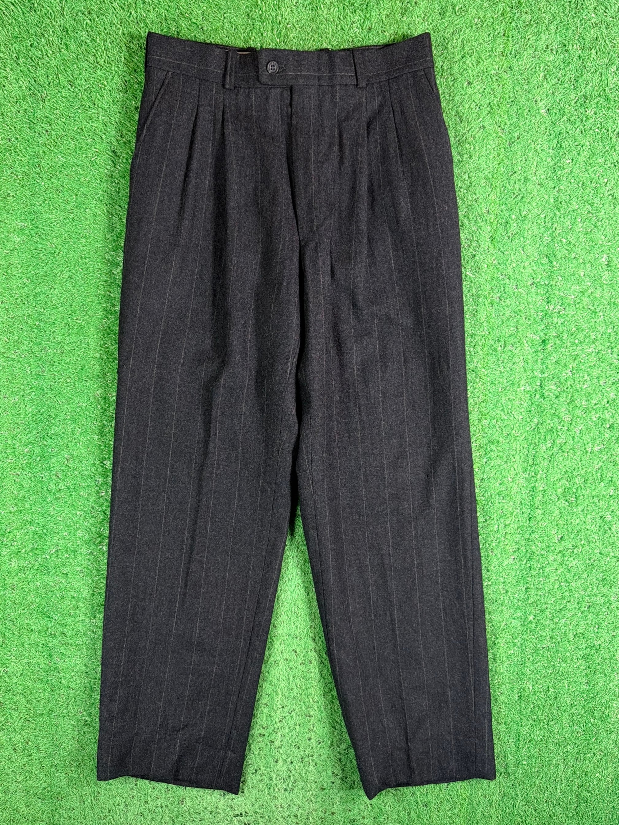 Men's】 80 s - 90s 2タック ストライプ スラックス パンツ / 80年代