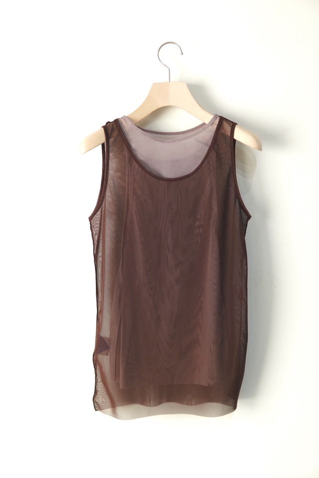 Jens /  LAYER TANK TOP ( REVERSIBLE)  /  BROWN MIX