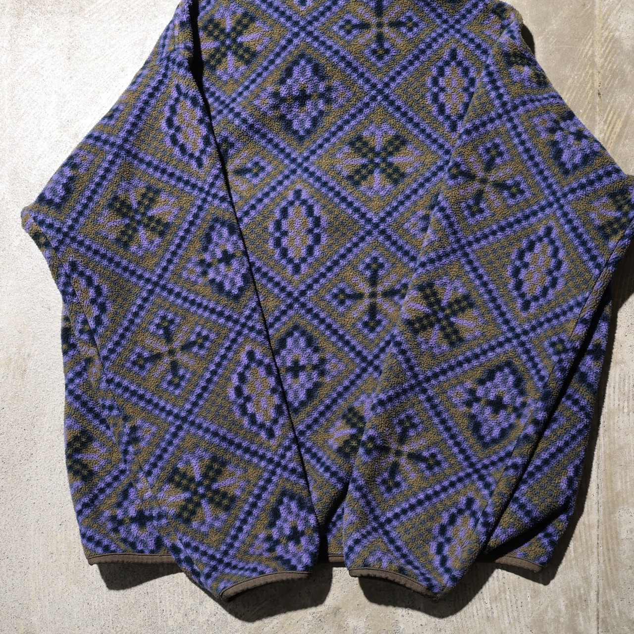 極美品 L 92年 USA Mosaic モザイク柄 LW Printed Synchilla Snap-T Patagonia ライトウェイト シンチラ スナップT 総柄 パタゴニア