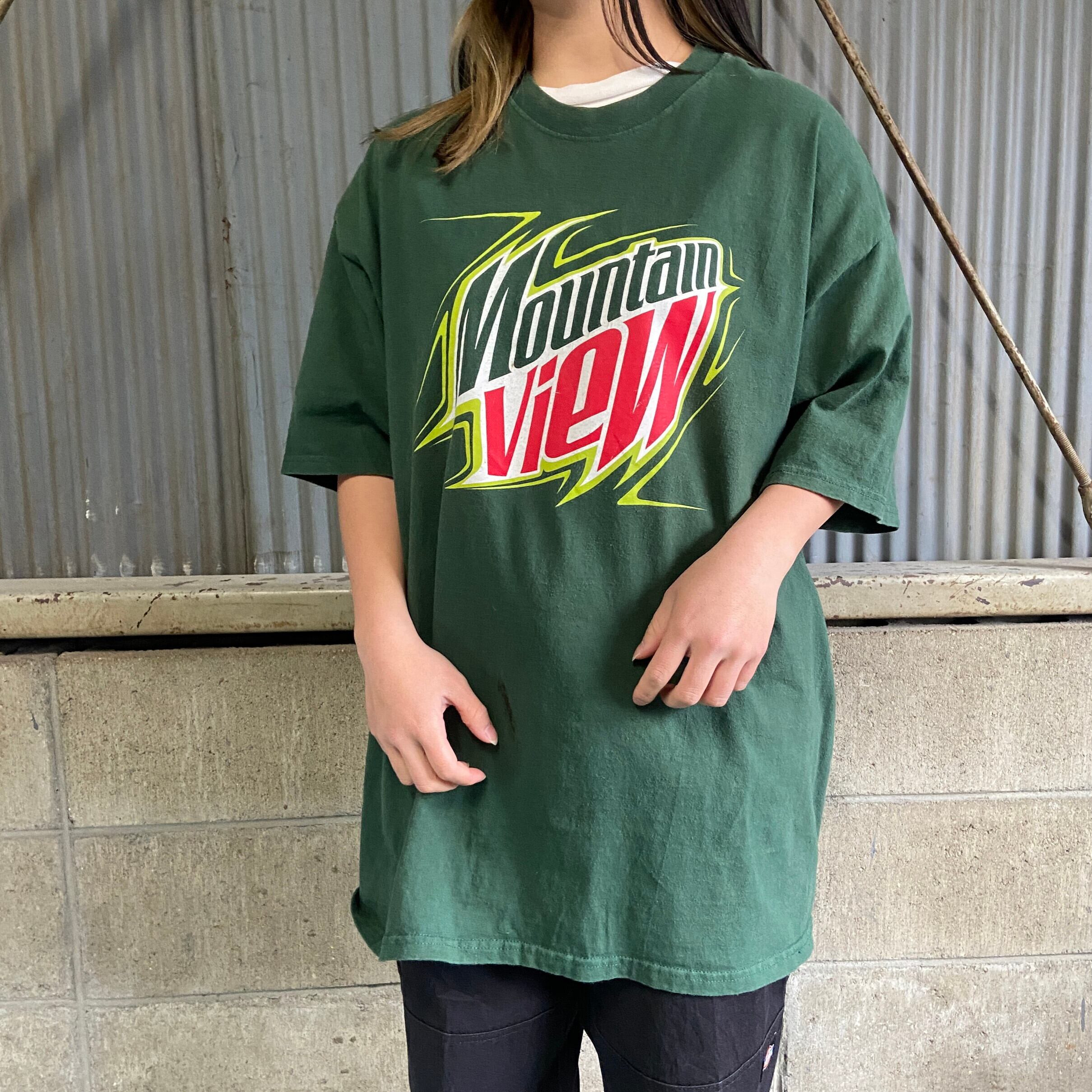 MOUNTAIN DEW 企業ロゴ プリントTシャツ ビッグサイズ