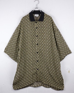 【Caka act2】Block Pattern Euro Vintage S/S Shirt