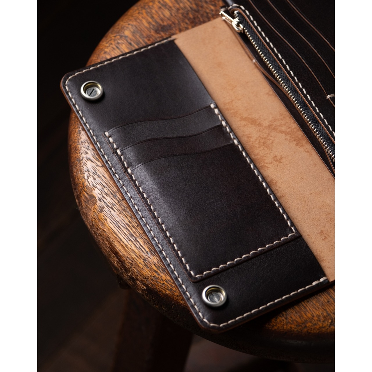 TRUCKER WALLET T-7 Brown edge／カスタムオーダー