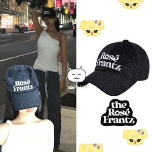 ★IVE レイ 着用！！【ROSEFRANTZ】Rose Leopard Ball Cap [Black]