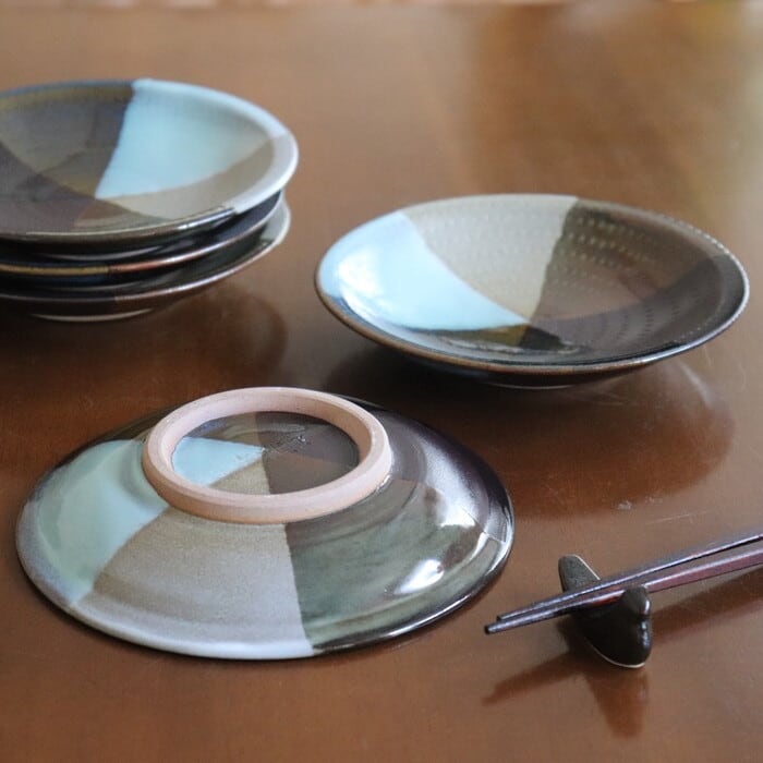 小石原焼 森喜窯 5寸皿 グラデーション Koishiwara-yaki Plate 15cm