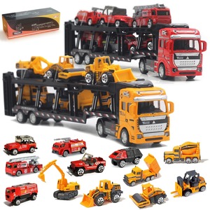 【特価処分】Jecimco 車おもちゃ 子供 ミニカーセット 知育玩具 作業車両 消防車 はしご車 男の子 女の子 誕生日のプレゼント 工事車両 おもちゃ 室内遊び 建設車両セット