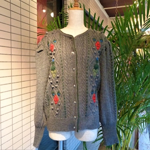 Flower Embroidery Tirolian Cardigan / フラワー刺繍チロルカーディガン