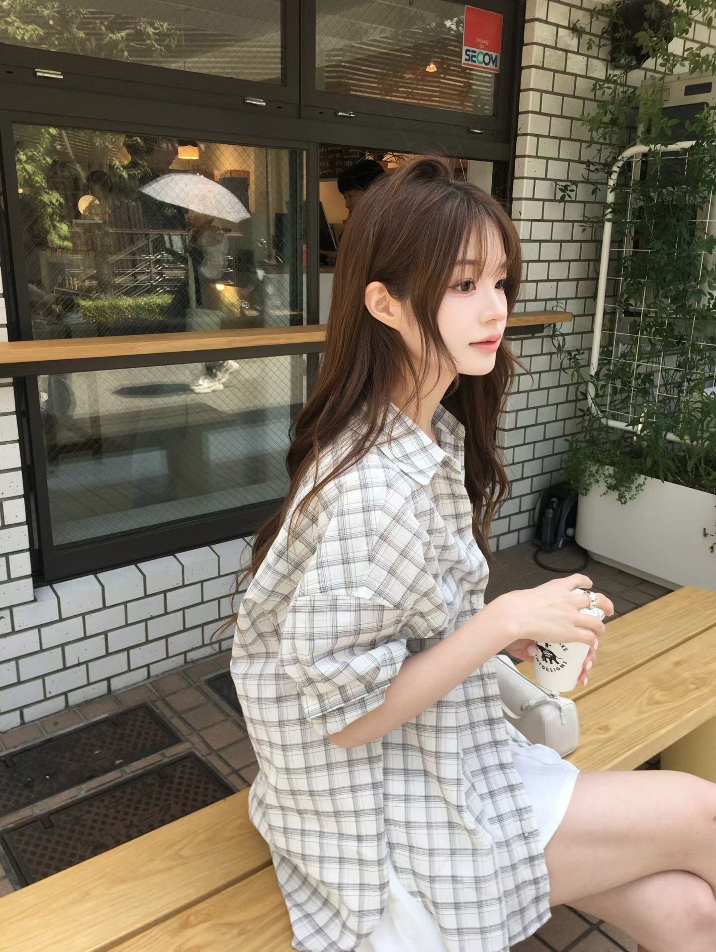 (予約) vegetable / Payple check shirt / 2color