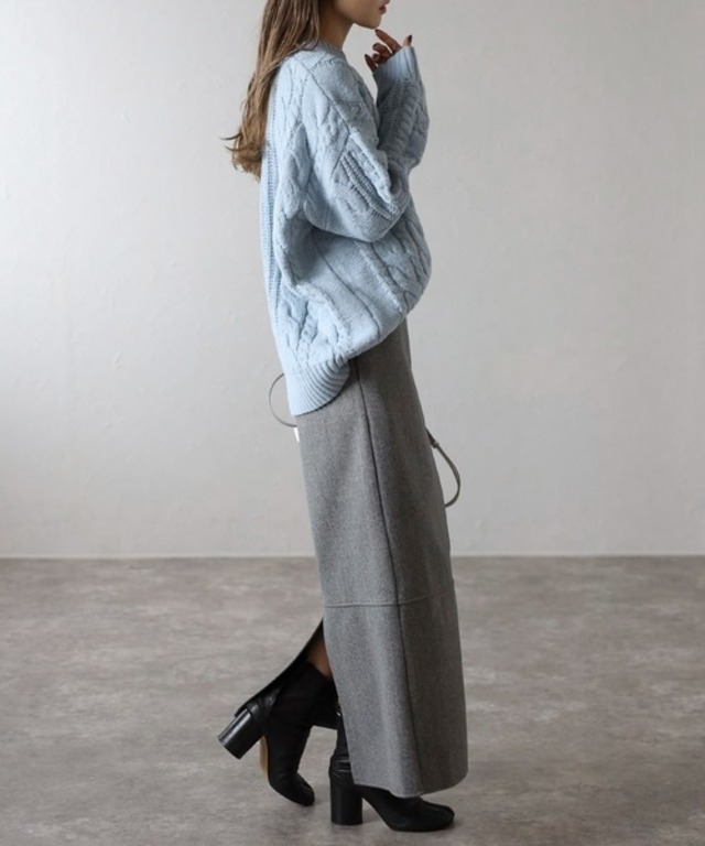 ミックスケーブルニット