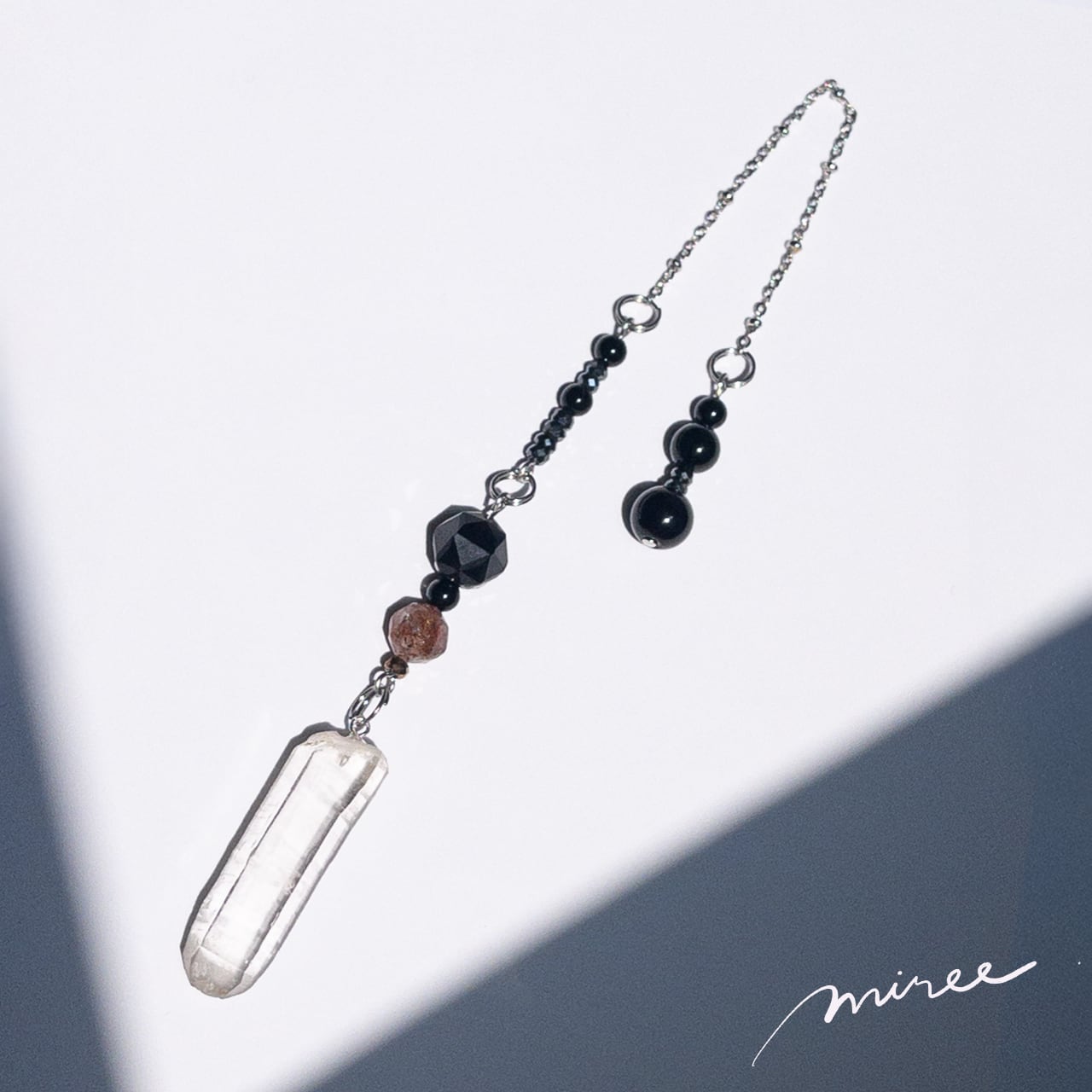 守護の闇と光が導く再生のペンデュラム【ヒマラヤ水晶×スーパーセブン】himalayan quartz pendulum_94