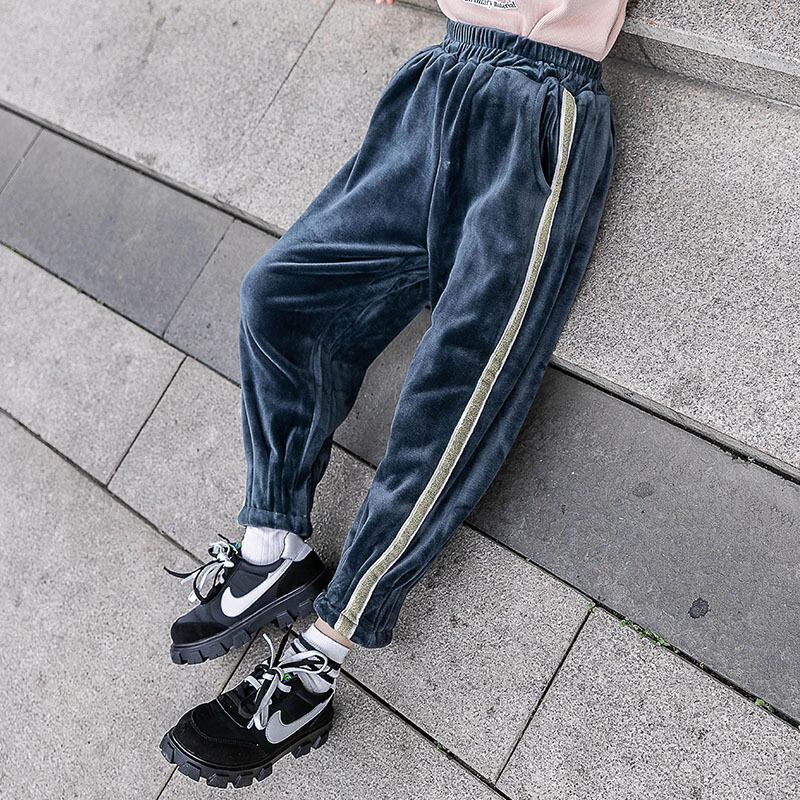 ウィンターベルベットカジュアルパンツ スタイル 冬物 トレンディボーイ88146465635