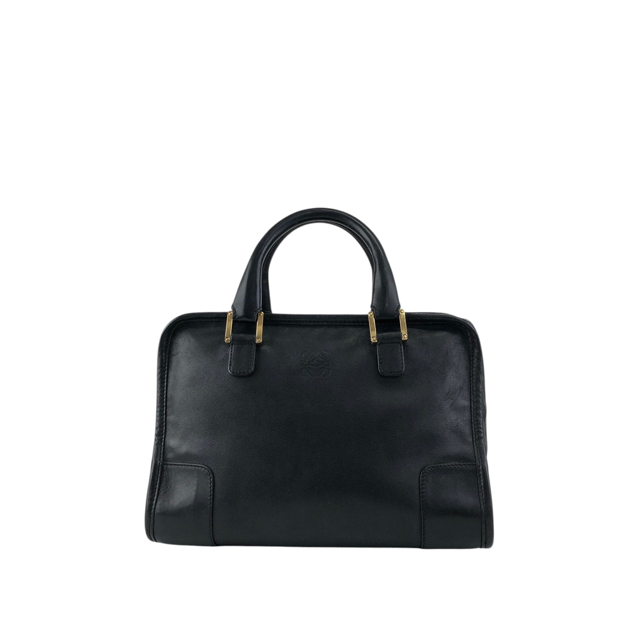 LOEWE ロエベ アマソナ28 ハンドバッグ ブラック アナグラム レザー