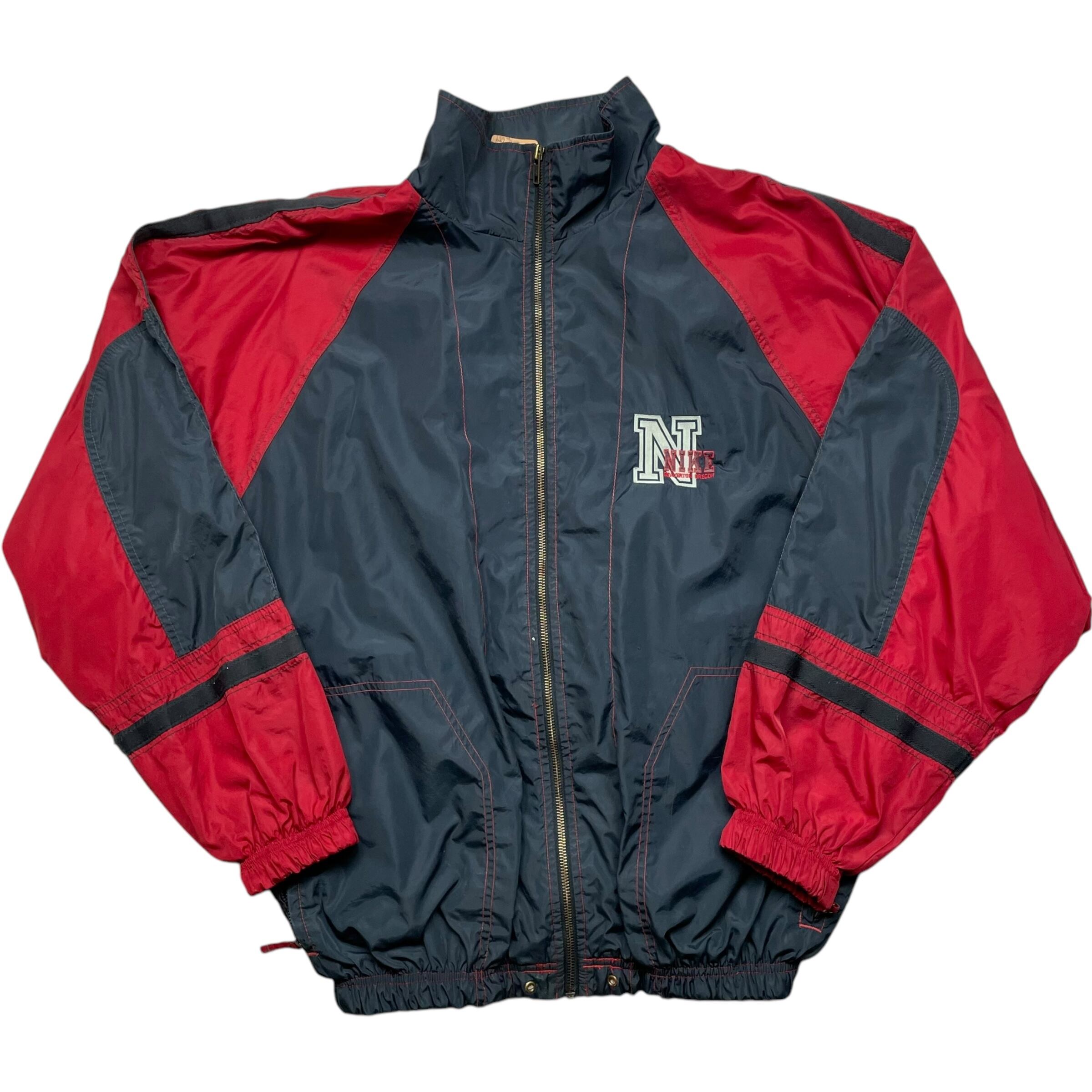《L》 NIKE ナイキ ナイロンジャケット 刺繍 マルチカラー 銀タグ 90年代 vintage no.6354