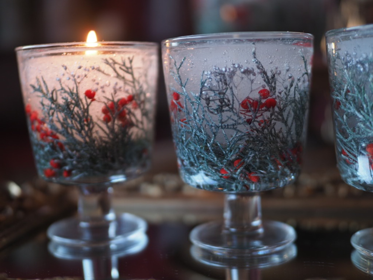 botanical aroma candle -green-