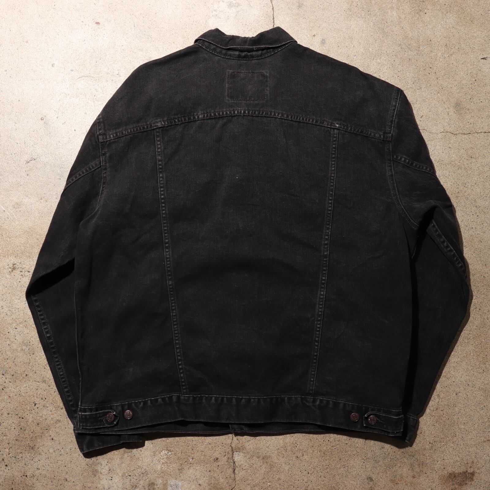 美品 2XL 01年 米国製 70507 Levi's ブラックデニムジャケット