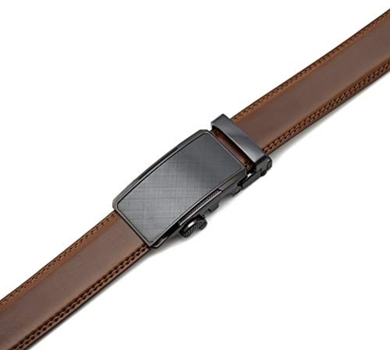 [CHAOREN] ベルト メンズ 革 オートロック式 穴なし - 紳士用 ビジネス スーツベルト 3cm - 大きいサイズ 微調整可能 使いやすい ギフトボックス付き