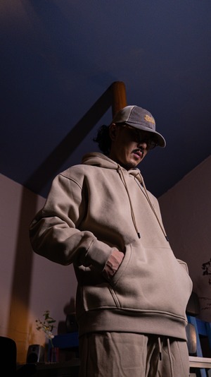 Logo Heavy Oz Hoodie [Beige]