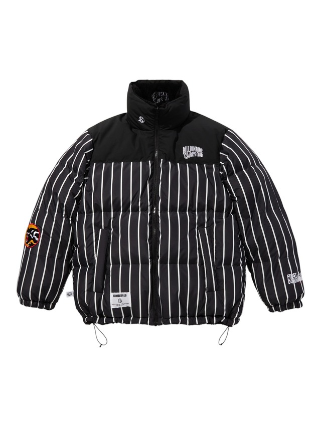 【Billionaire Boys Club】BILLIONAIRE BOYS CLUB x FIRST DOWN EMBROIDERED LOGO REVERSIBLE BUBBLE DOWN JACKET MICROFT®/BOA