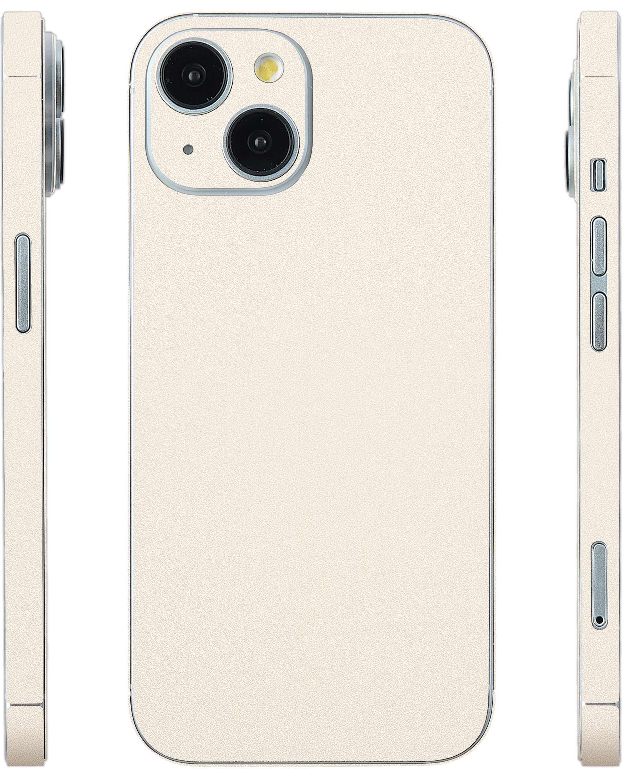 【在庫のみ】スキンシール iPhone 15 互換 くすみ 無地 シンプル 側面あり MILK TEA (3)