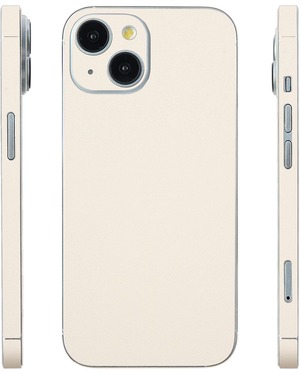 【在庫のみ】スキンシール iPhone 15 互換 くすみ 無地 シンプル 側面あり MILK TEA (3)