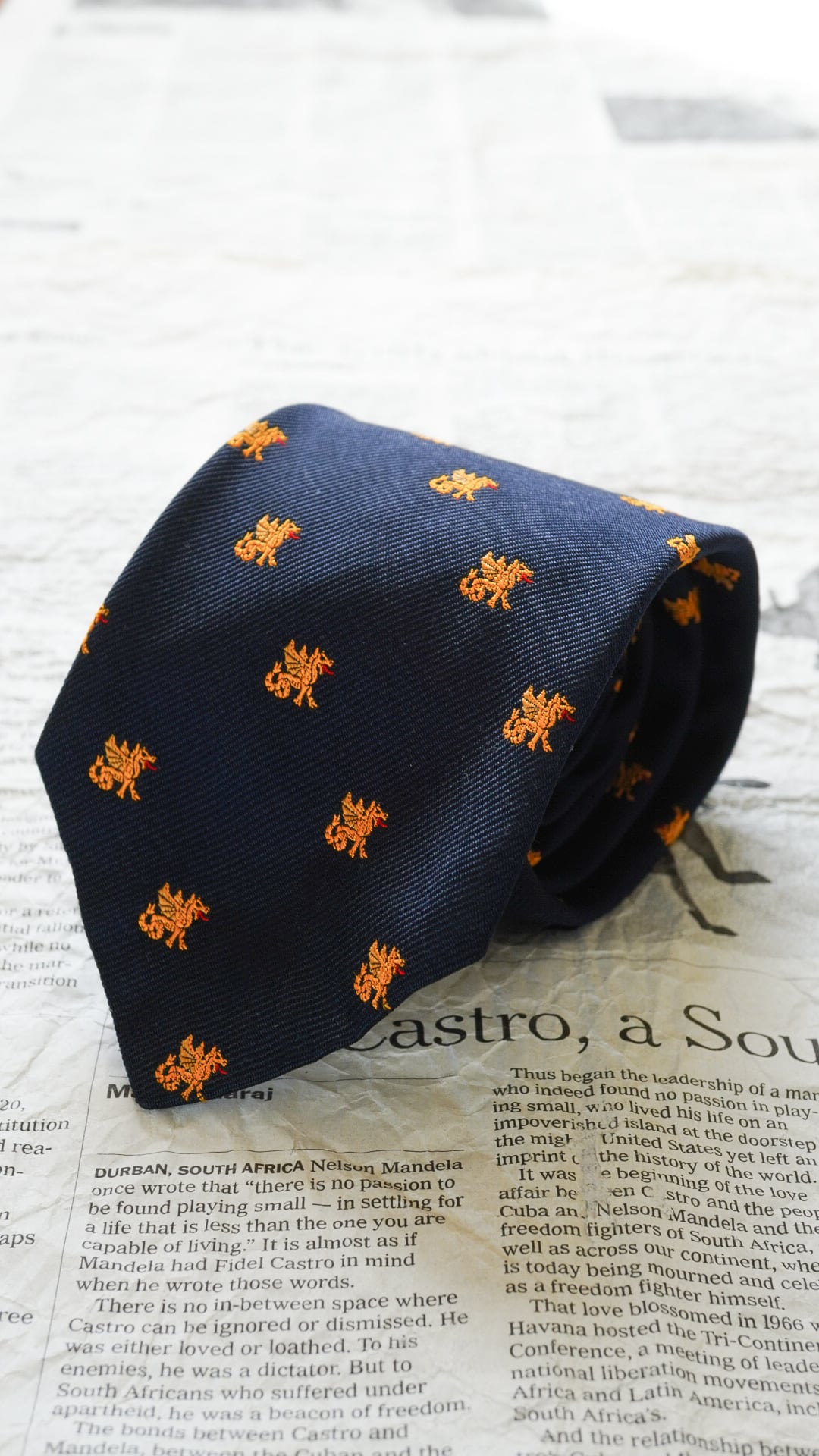 1960s】BROOKS BROTHERS ブルックスブラザーズ ドラゴン柄 ネクタイ