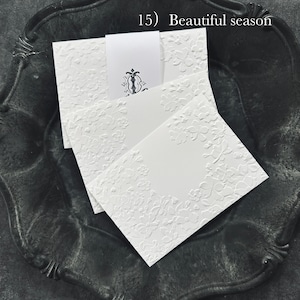 新柄登場♪選べる17柄:花飾りエンボスポストカード３枚セット