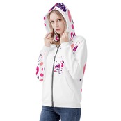 Women's All Over Print Zip Up Hoodie 4273