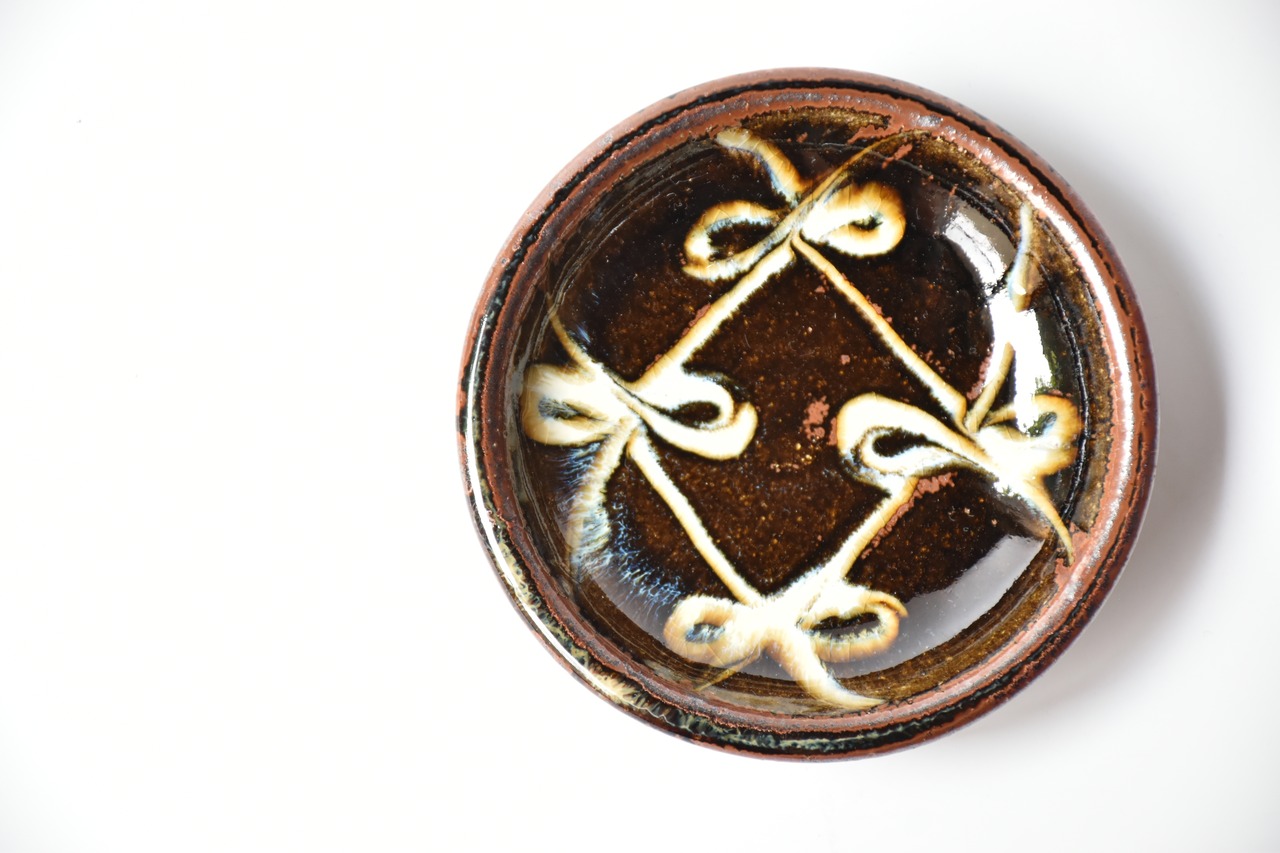 小代焼ふもと窯 / 井上尚之 :  4寸皿 ①