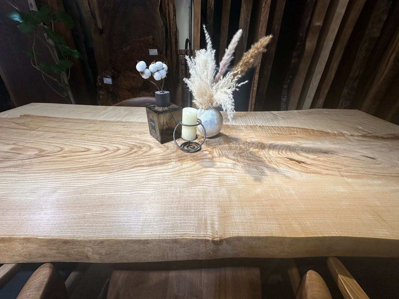 一枚板 テーブル タモ材 売約済み】タモ 一枚板テーブル（国産/兼用脚付） – 木匠舘