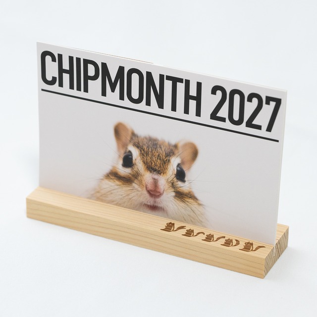 2027年シマリスカレンダー【卓上】◆CHIPMONTH 2027◆