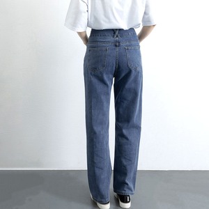 デニム パンツ レディース 韓国 ストレート ジーンズ 大人 カジュアル おしゃれ ストリート ハイウエスト シンプル 大人可愛い 大人女子