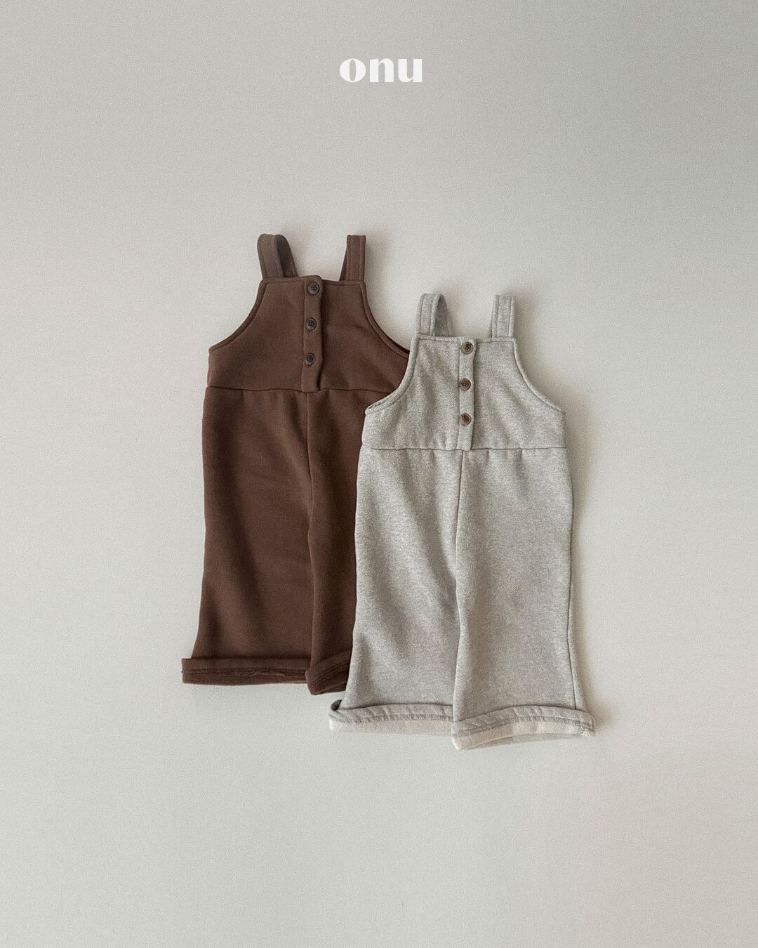brushed sweatshirt overalls【ONU】※12月中旬発送予定