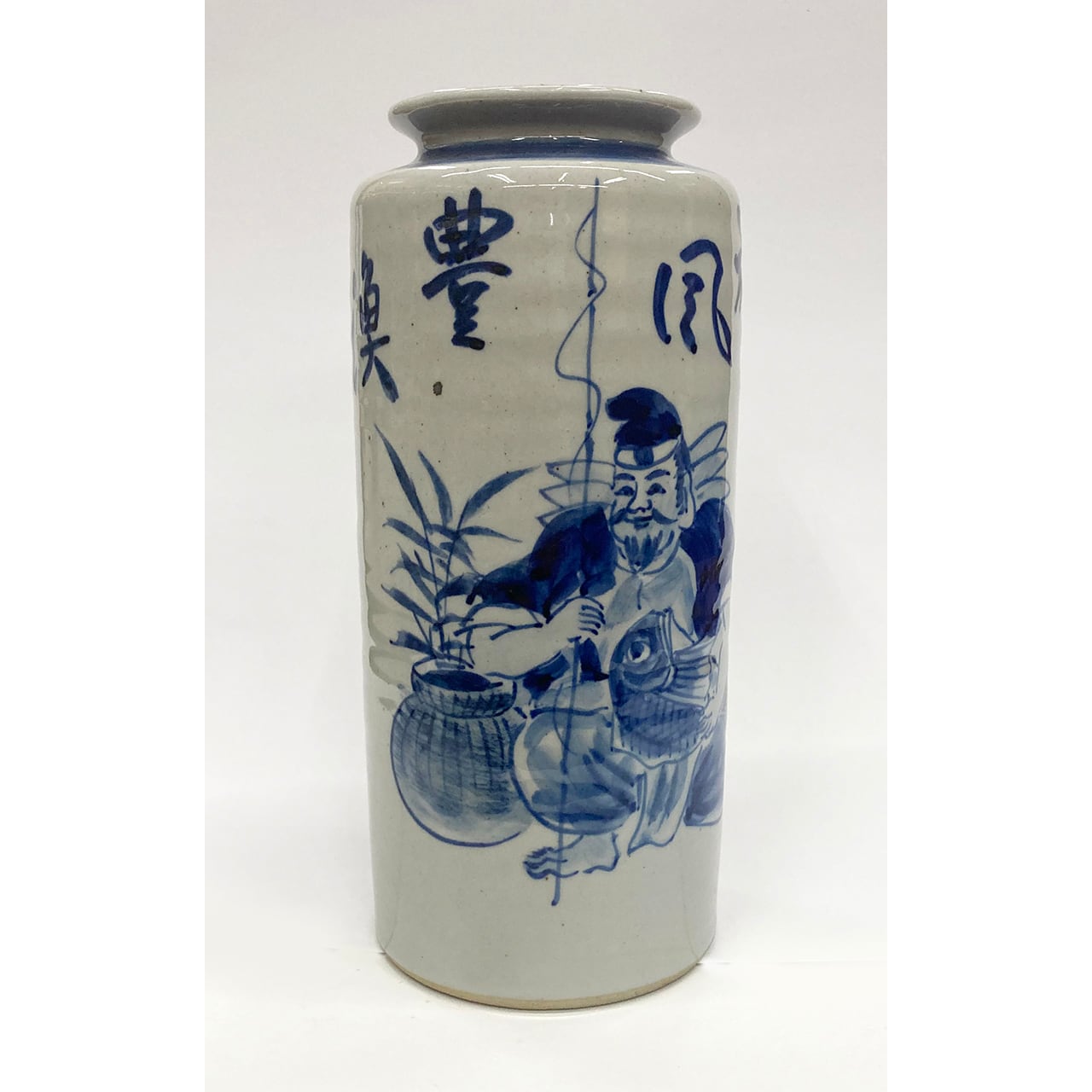 九谷焼 寸胴花瓶 8寸 恵比寿神 | sankodoshop
