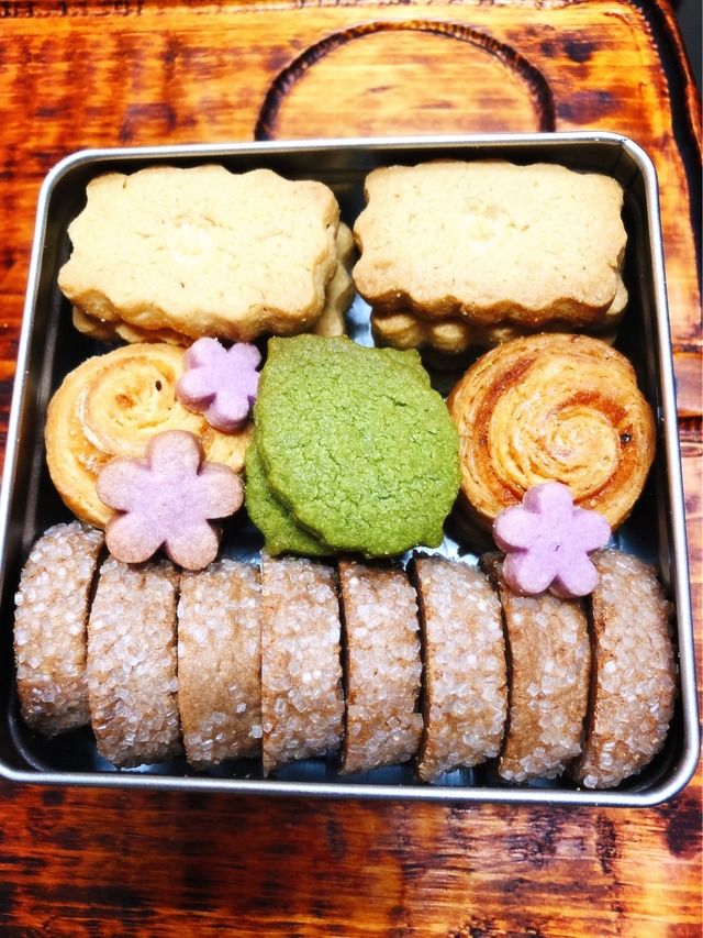 4種のクッキー缶　〜抹茶〜