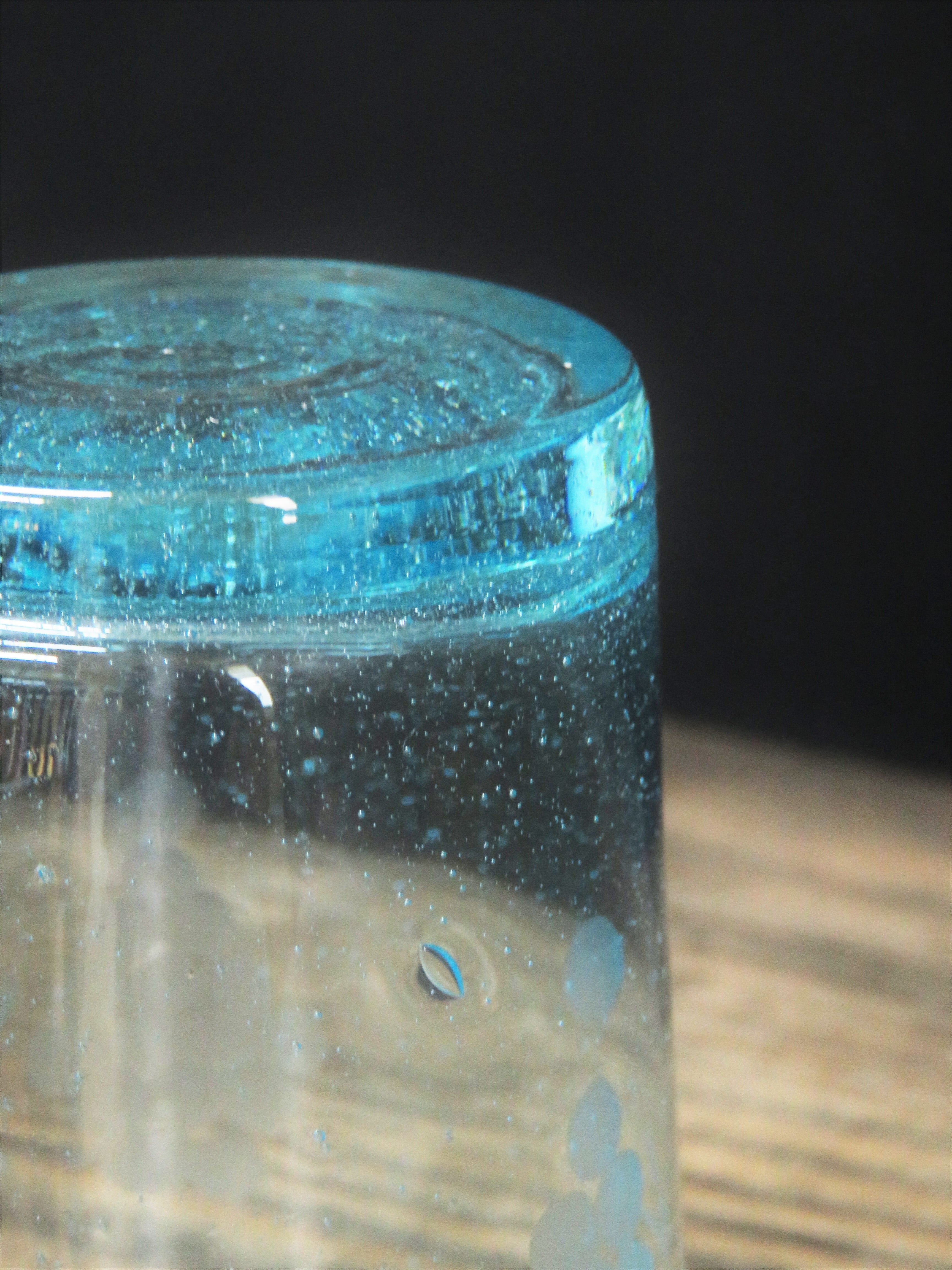 ハンドカットガラスコップ ウランガラス 1940年頃 b14-q | こがん堂