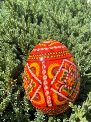 装飾用プィサンカ（イースターエッグ）with stand　コロミヤ博物館モデル