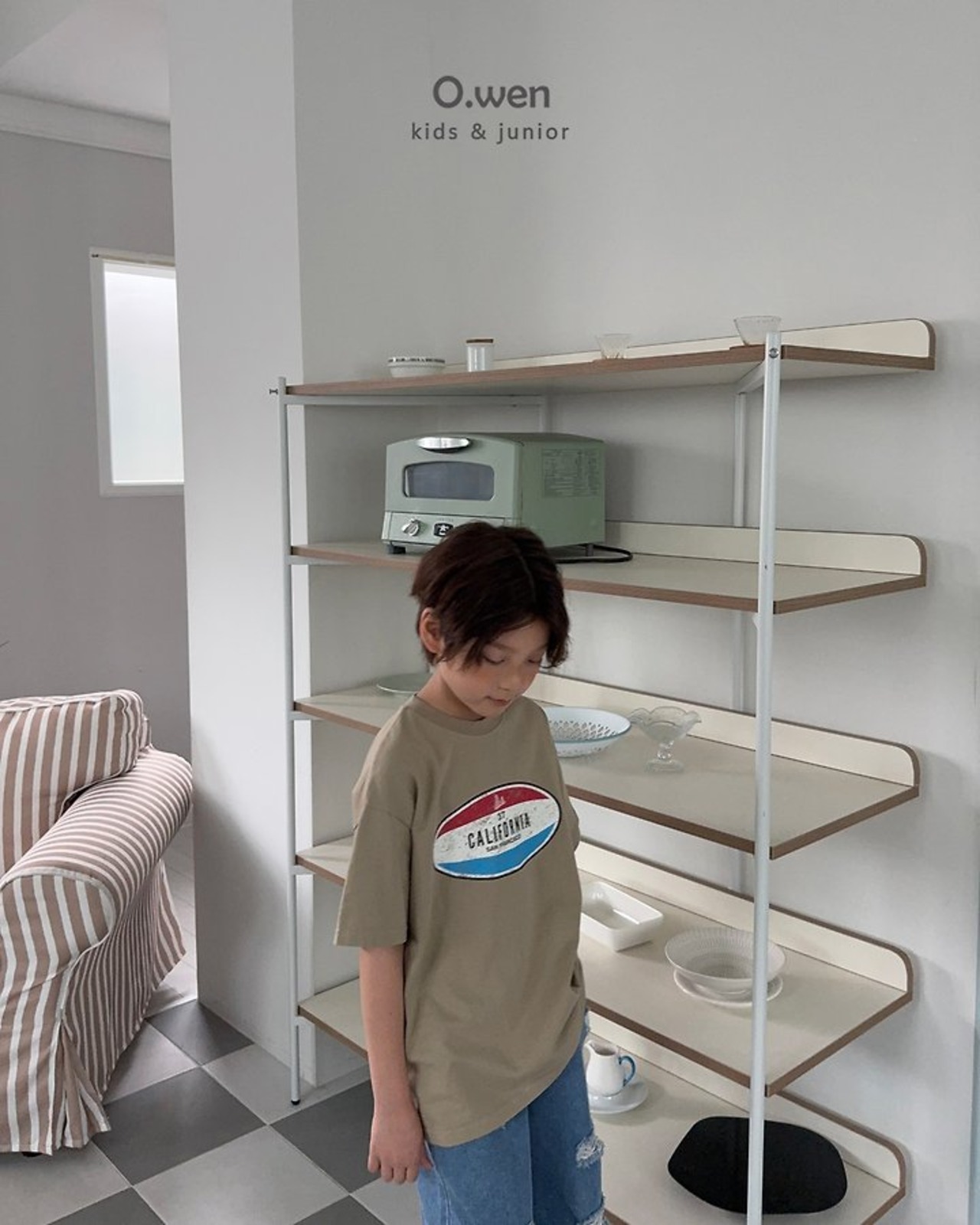 [O.wen] California Short sleeve T-shirt (JS/JM/JL/JXL) / [오웬] 캘리포니아반팔티 (JS/JM/JL/JXL)