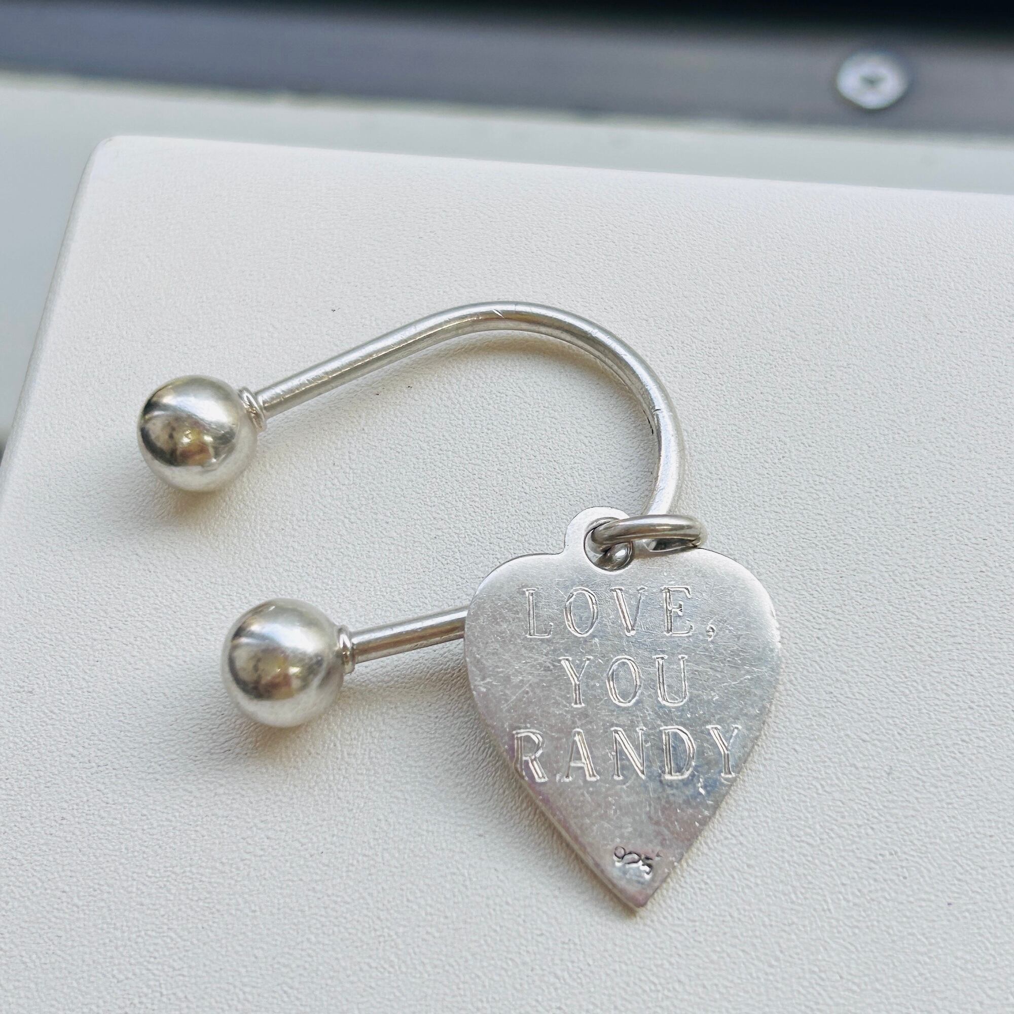 シルバー925 ハートタグキーリング / キーチェーン | Milo Antiques