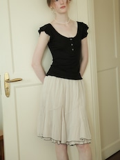 Ondine Contrast Layered Skirt F0699