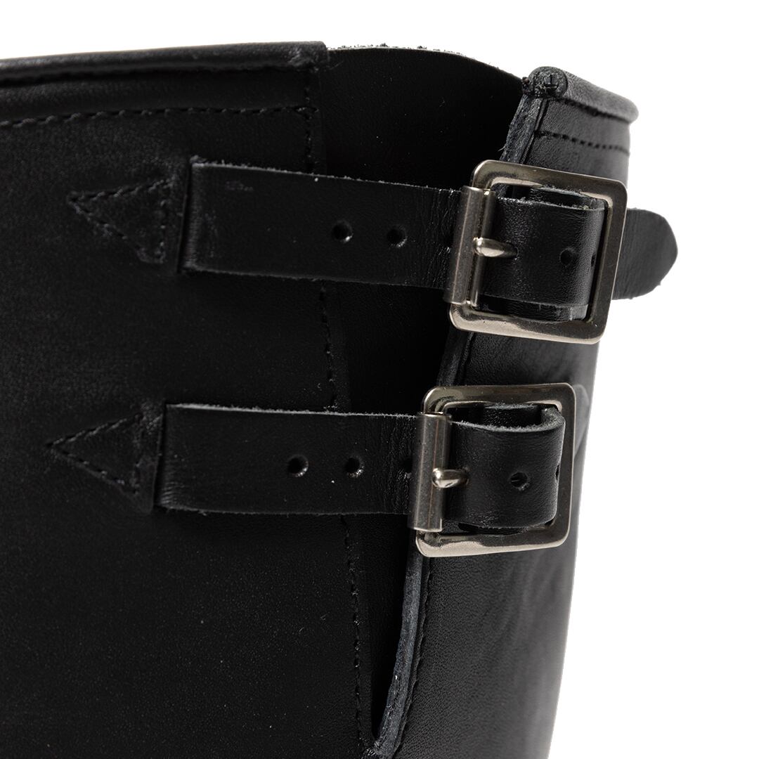 RUDE GALLERY BLACK REBEL : LEATHER ENGINEER BOOTS | Gusset