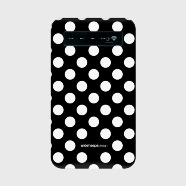 mobile-battery[Polka-dot] モバイルバッテリー microUSBケーブル(蓄電用コード)      