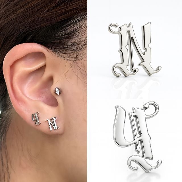 ボディピアス プッシュピアス 20G 18G 16G 14G 18G 16G old English