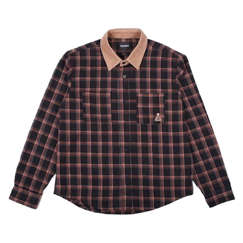 THEORIES【CASCADIA SORD COLAR FLANNEL SHIRTS - BLACK】