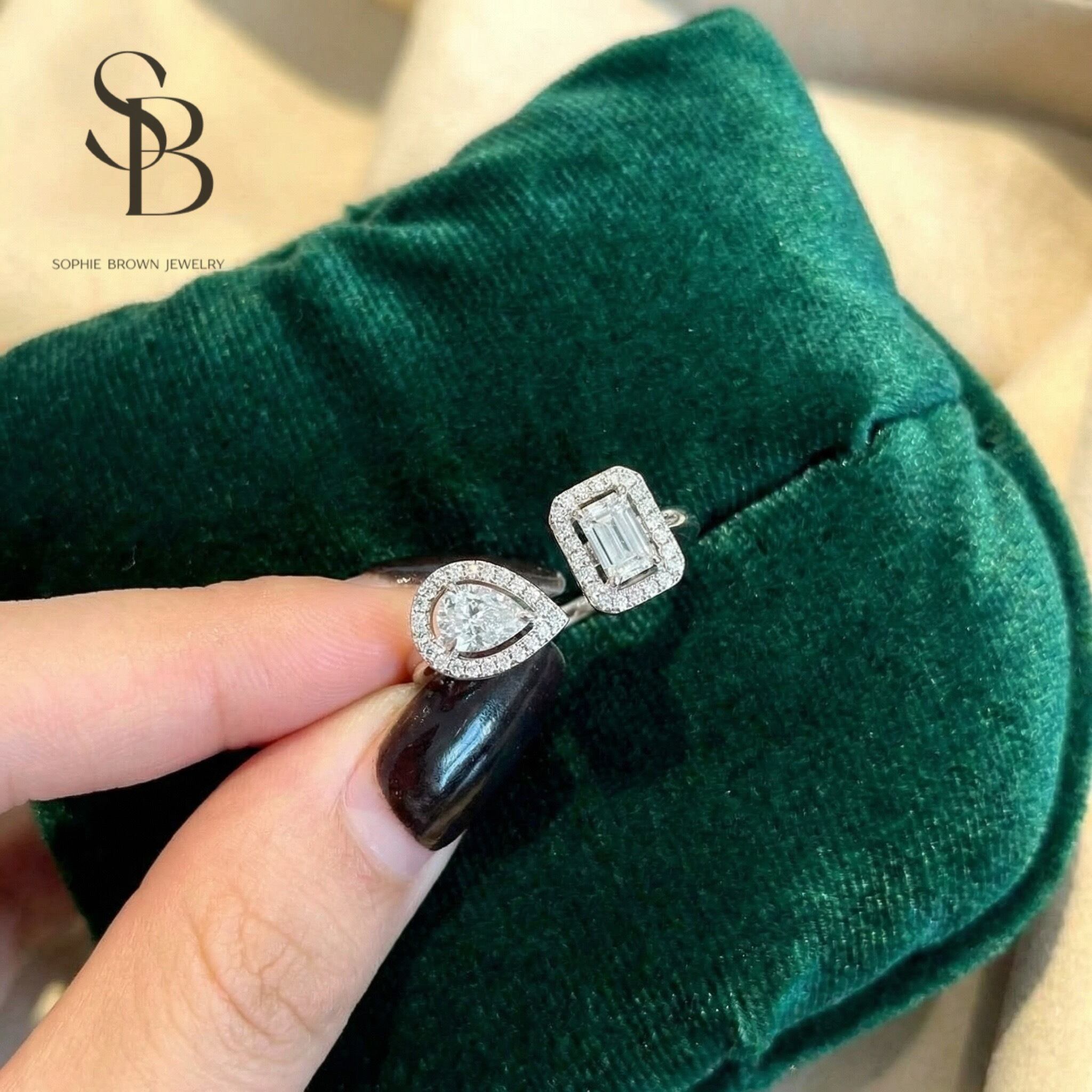 モアサナイト 2.5ct リング ペアシェイプ パヴェ S925 【公式通販】