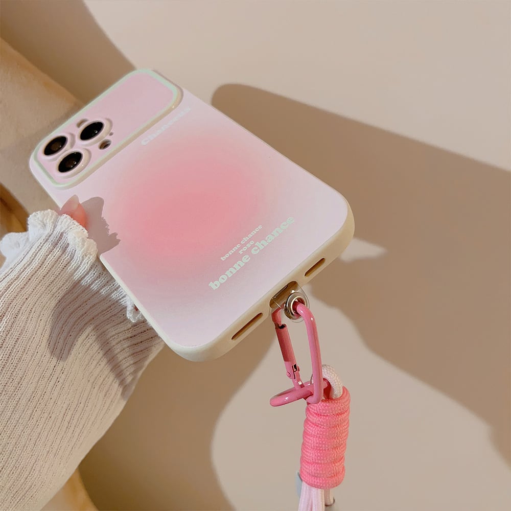 iPhone15対応】ピーチカラーに一目惚れ◎かわいいピンク