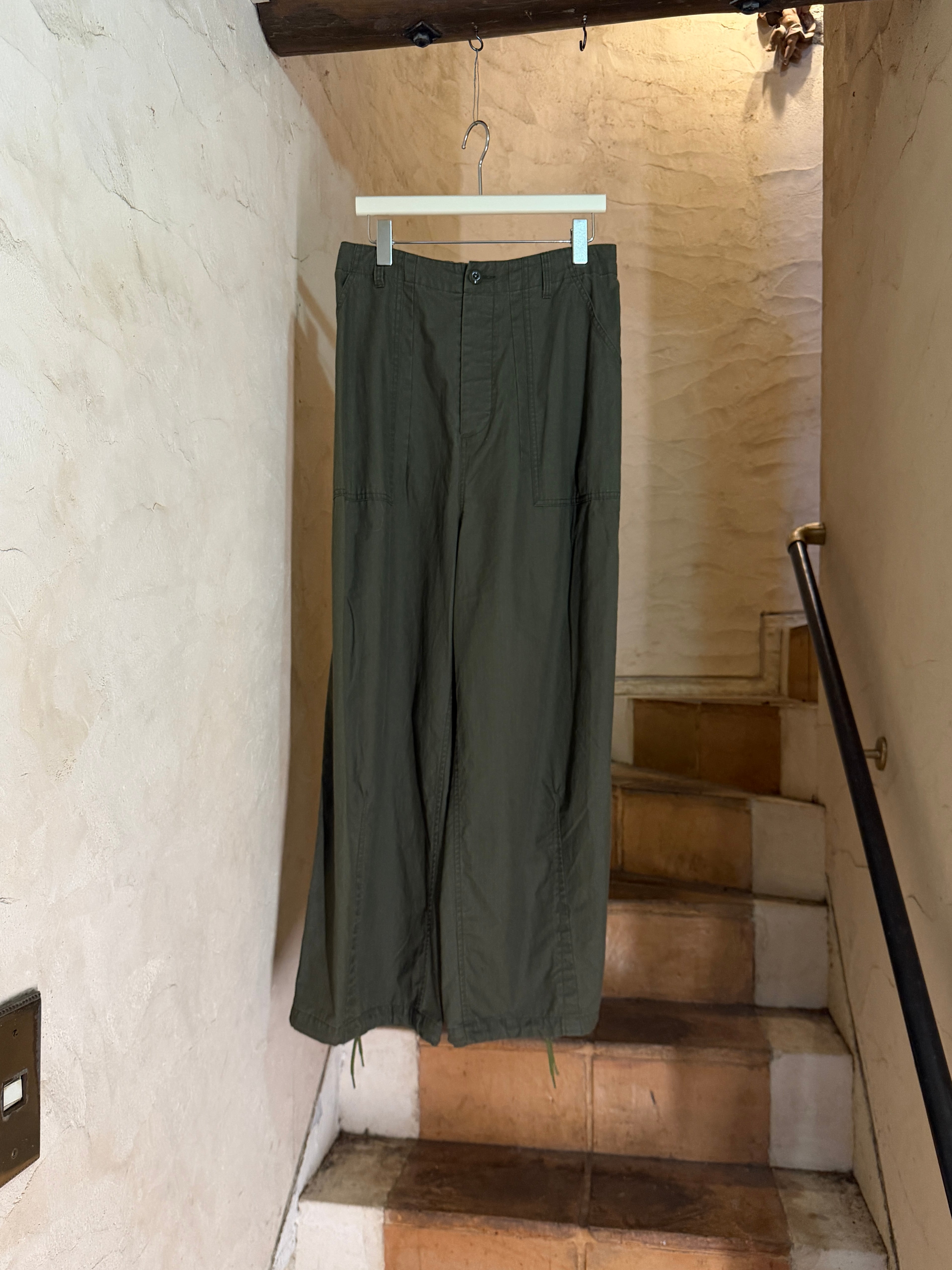 VERITECOEUR | WIDE BAKER PANTS-khaki