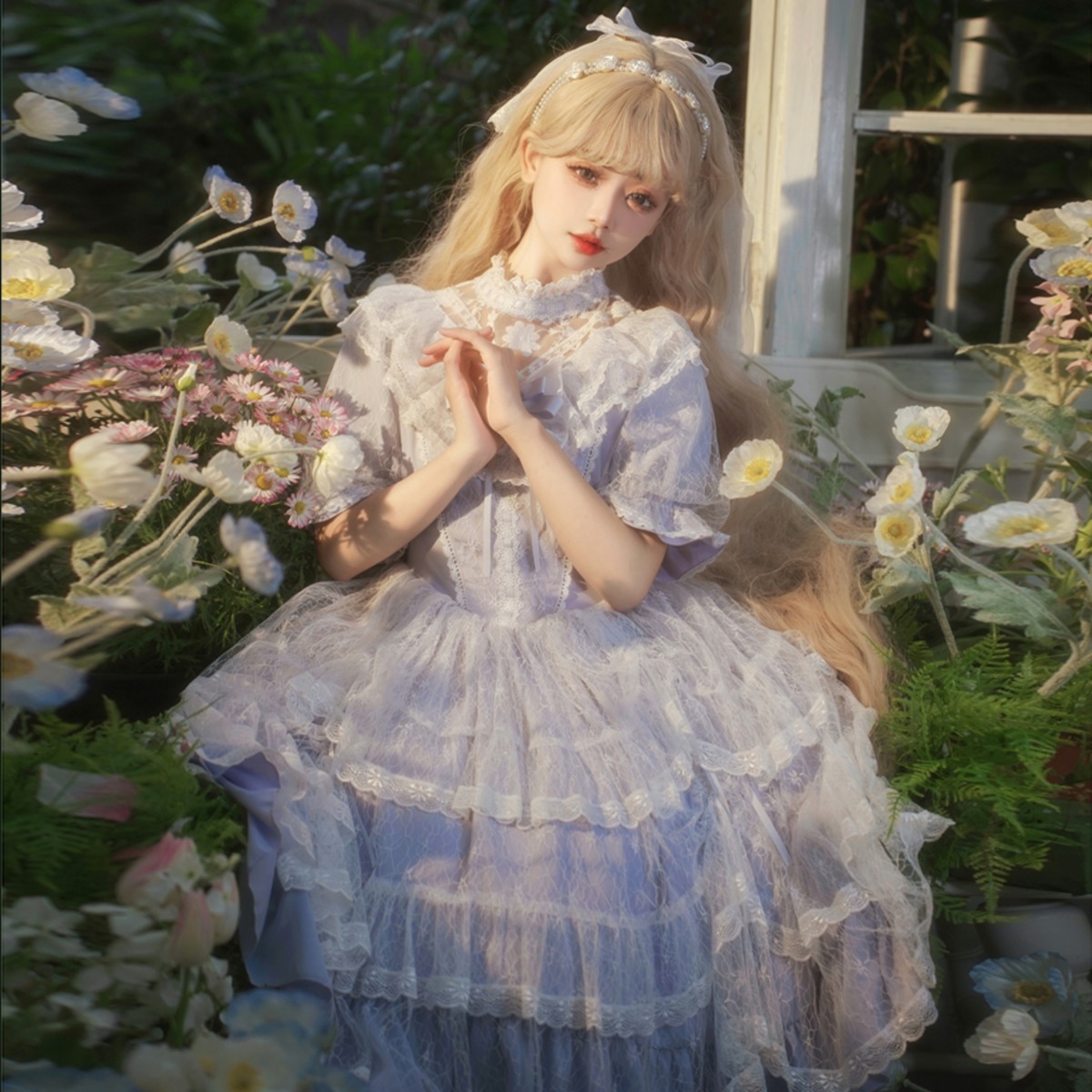 ゴスロリ ロリータ　ドレス ワンピース  リボン　JSK ロリィタドレス　甘ロリ 甘ロリ ロリィタドレス レース リボン｜SEASONZ | ロリータ