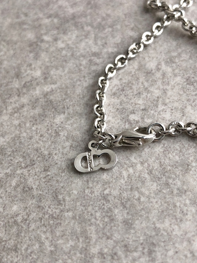 Christian Dior クリスチャン ディオール ブレスレット シルバー CDロゴ ストーン vintage ヴィンテージ オールド jaxr3c